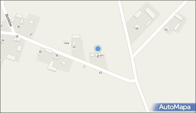 Borków, Borków, 42, mapa Borków