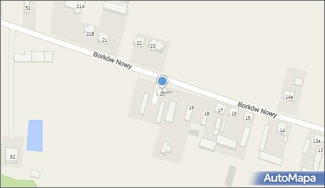 Borków Nowy, Borków Nowy, 20, mapa Borków Nowy