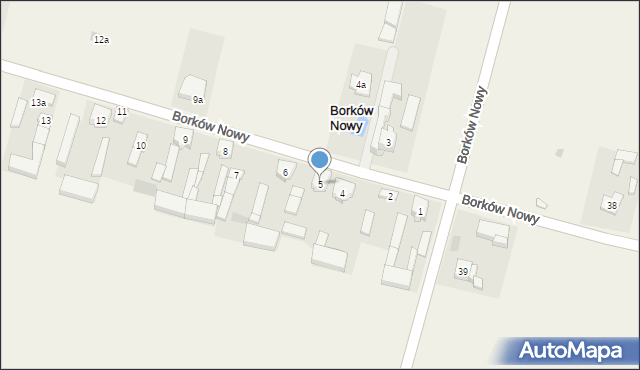 Borków Nowy, Borków Nowy, 5, mapa Borków Nowy