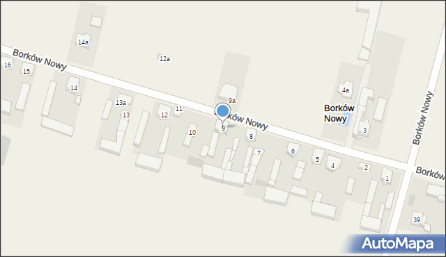 Borków Nowy, Borków Nowy, 9, mapa Borków Nowy