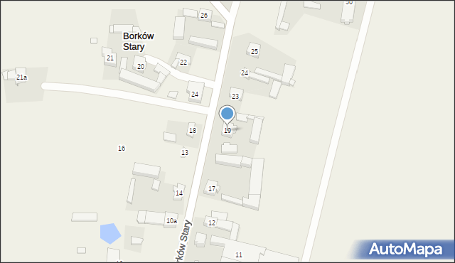 Borków Stary, Borków Stary, 19, mapa Borków Stary