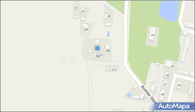 Borków Stary, Borków Stary, 28a, mapa Borków Stary