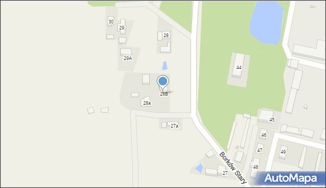 Borków Stary, Borków Stary, 28B, mapa Borków Stary