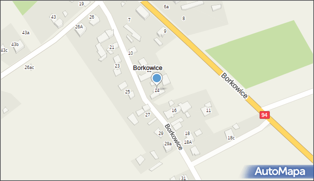 Borkowice, Borkowice, 14, mapa Borkowice