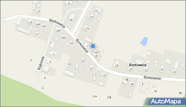 Borkowice, Borkowice, 18a, mapa Borkowice