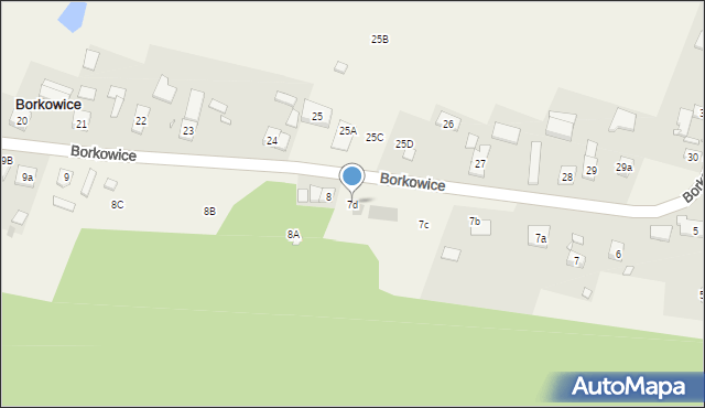 Borkowice, Borkowice, 7d, mapa Borkowice