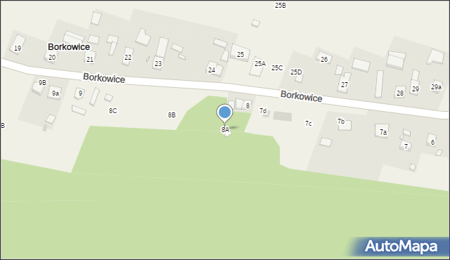 Borkowice, Borkowice, 8A, mapa Borkowice