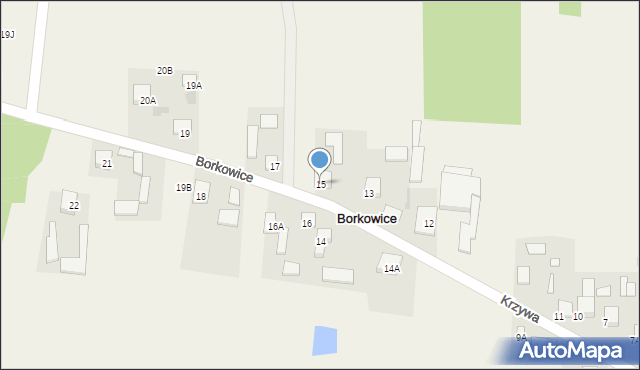 Borkowice, Borkowice, 15, mapa Borkowice