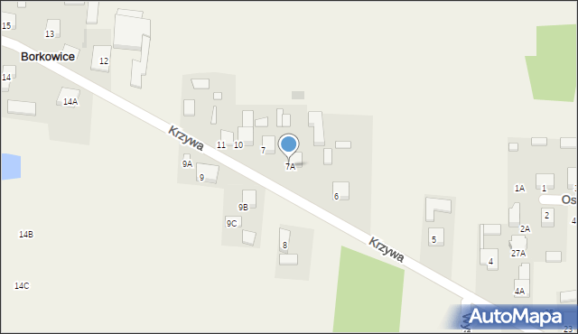 Borkowice, Borkowice, 7A, mapa Borkowice