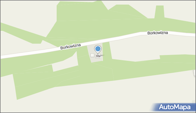 Borkowizna, Borkowizna, 68a, mapa Borkowizna