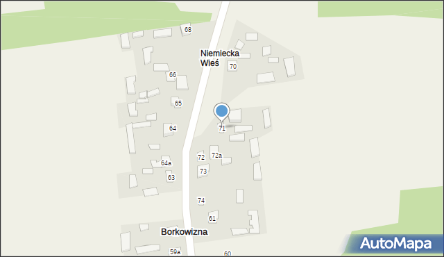 Borkowizna, Borkowizna, 71, mapa Borkowizna