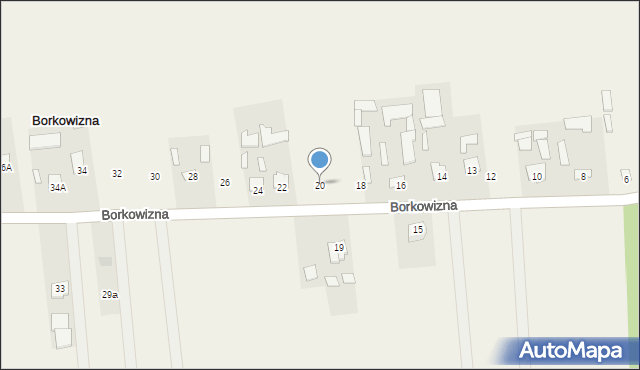 Borkowizna, Borkowizna, 20, mapa Borkowizna