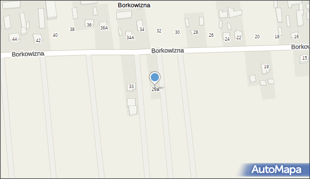 Borkowizna, Borkowizna, 29a, mapa Borkowizna