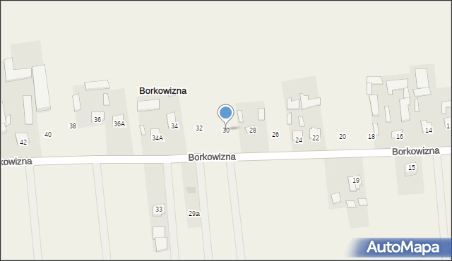 Borkowizna, Borkowizna, 30, mapa Borkowizna