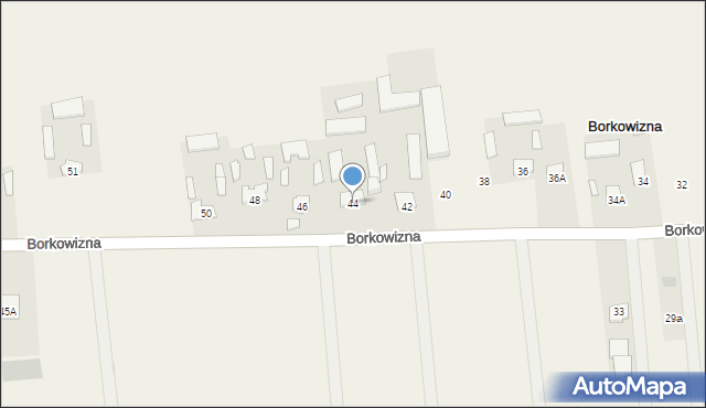 Borkowizna, Borkowizna, 44, mapa Borkowizna