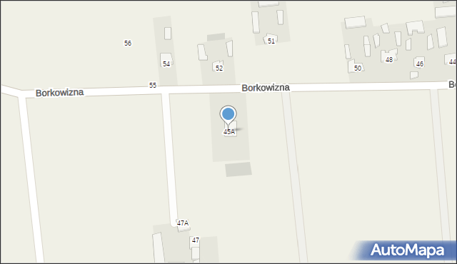 Borkowizna, Borkowizna, 45A, mapa Borkowizna