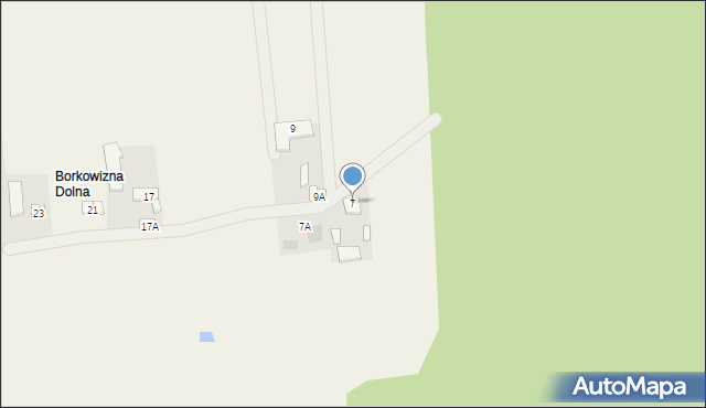 Borkowizna, Borkowizna, 7, mapa Borkowizna