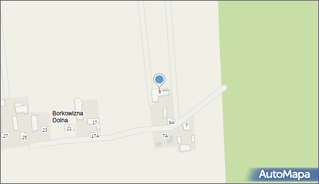 Borkowizna, Borkowizna, 9, mapa Borkowizna