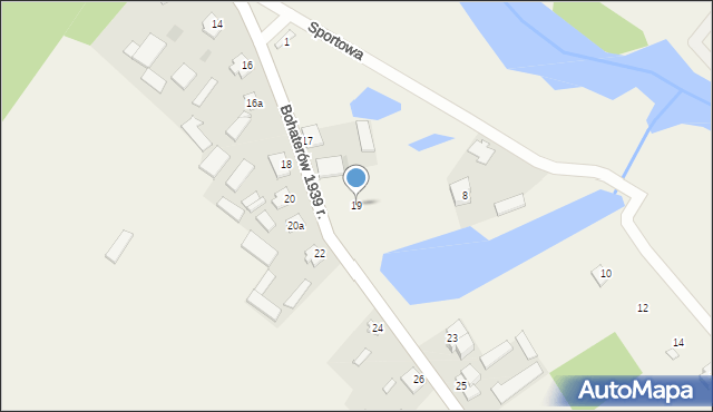 Borkowo, Bohaterów 1939 r., 19, mapa Borkowo