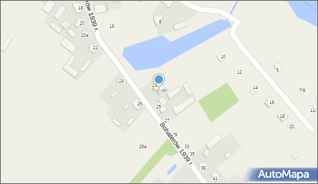 Borkowo, Bohaterów 1939 r., 23A, mapa Borkowo