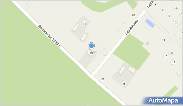 Borkowo, Bohaterów 1939 r., 85, mapa Borkowo