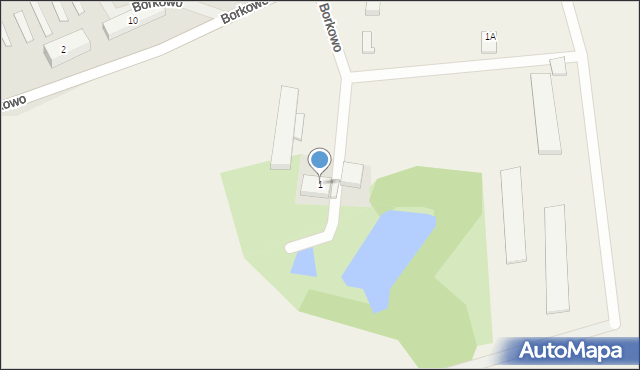 Borkowo, Borkowo, 1, mapa Borkowo