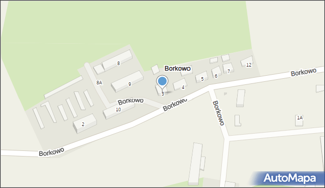 Borkowo, Borkowo, 3, mapa Borkowo