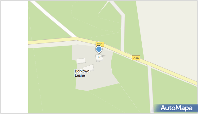 Borkowo, Borkowo, 17, mapa Borkowo