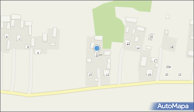 Borów, Borów, 11, mapa Borów