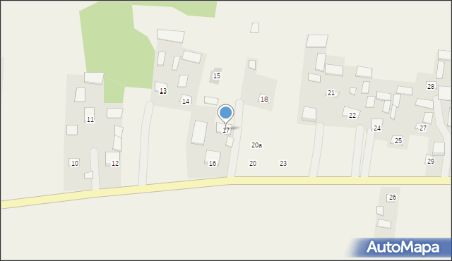 Borów, Borów, 17, mapa Borów