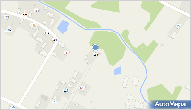 Borów, Borów, 118, mapa Borów