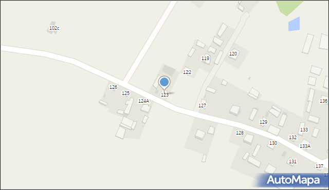 Borów, Borów, 123, mapa Borów