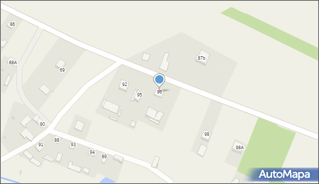 Borów, Borów, 96, mapa Borów