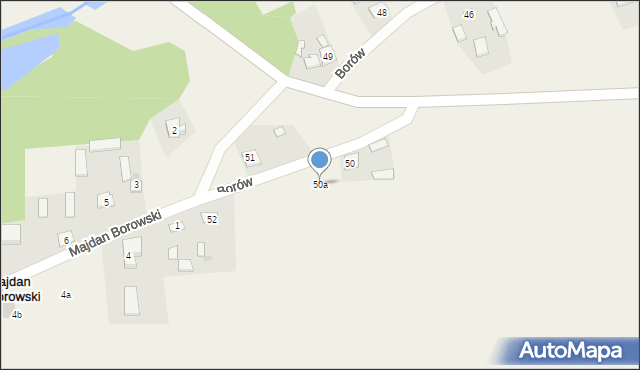 Borów, Borów, 50a, mapa Borów