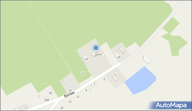 Borów, Borów, 10, mapa Borów