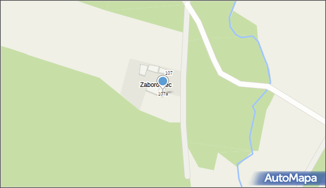 Borów, Borów, 107a, mapa Borów