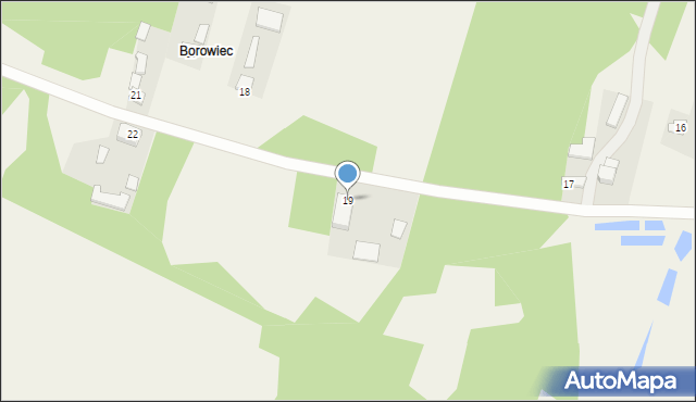 Borów, Borów, 19, mapa Borów