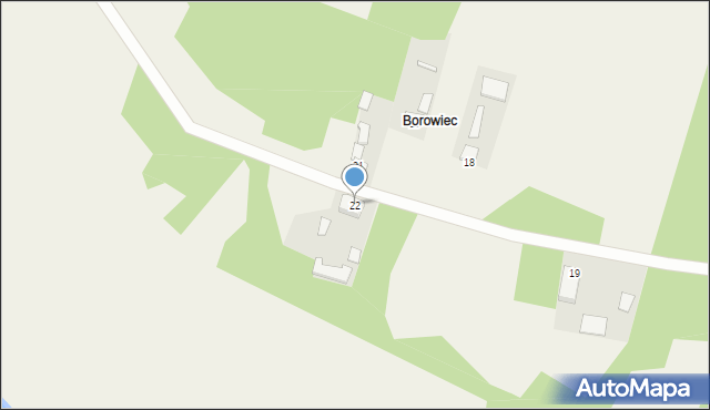 Borów, Borów, 22, mapa Borów