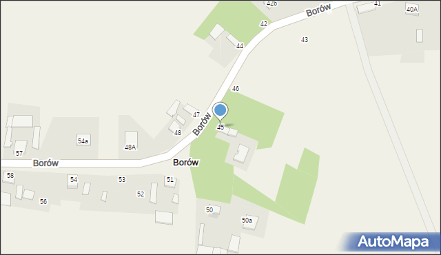 Borów, Borów, 45, mapa Borów