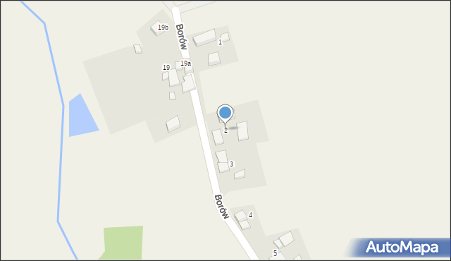 Borów, Borów, 2, mapa Borów