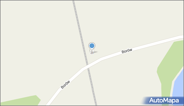 Borów, Borów, 23, mapa Borów