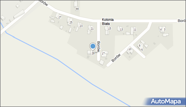 Borów, Borów, 19, mapa Borów