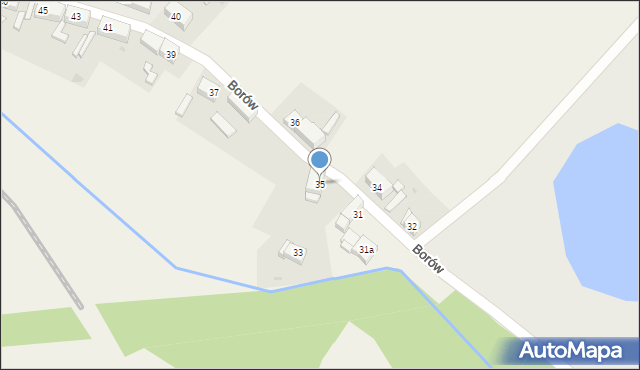 Borów, Borów, 35, mapa Borów