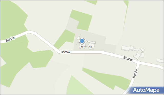 Borów, Borów, 56, mapa Borów