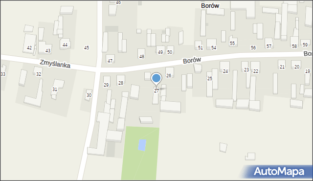 Borów, Borów, 27, mapa Borów