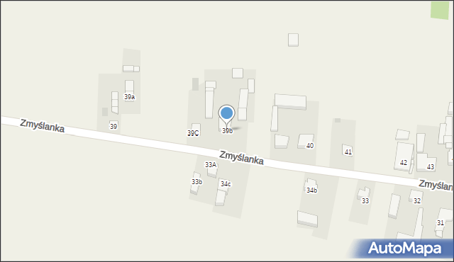 Borów, Borów, 39b, mapa Borów