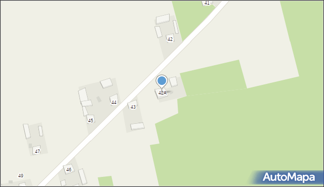 Borów, Borów, 42A, mapa Borów