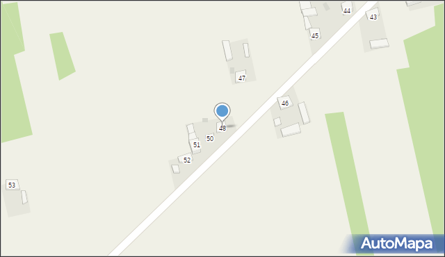 Borów, Borów, 48, mapa Borów