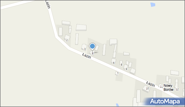 Borów, Borów, 4, mapa Borów