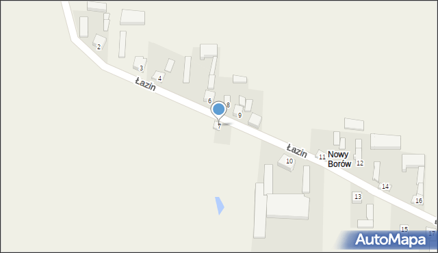 Borów, Borów, 7, mapa Borów